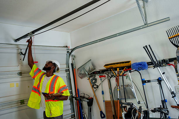 Professional Garage Door Installation technician working in Nicoma Park, OK